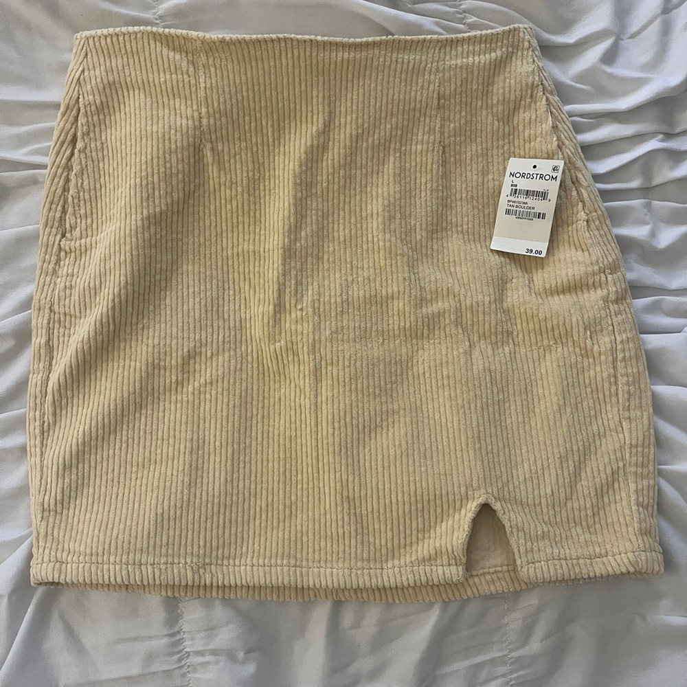 BP Tan Ribbed Pencil Skirt Mini Casual